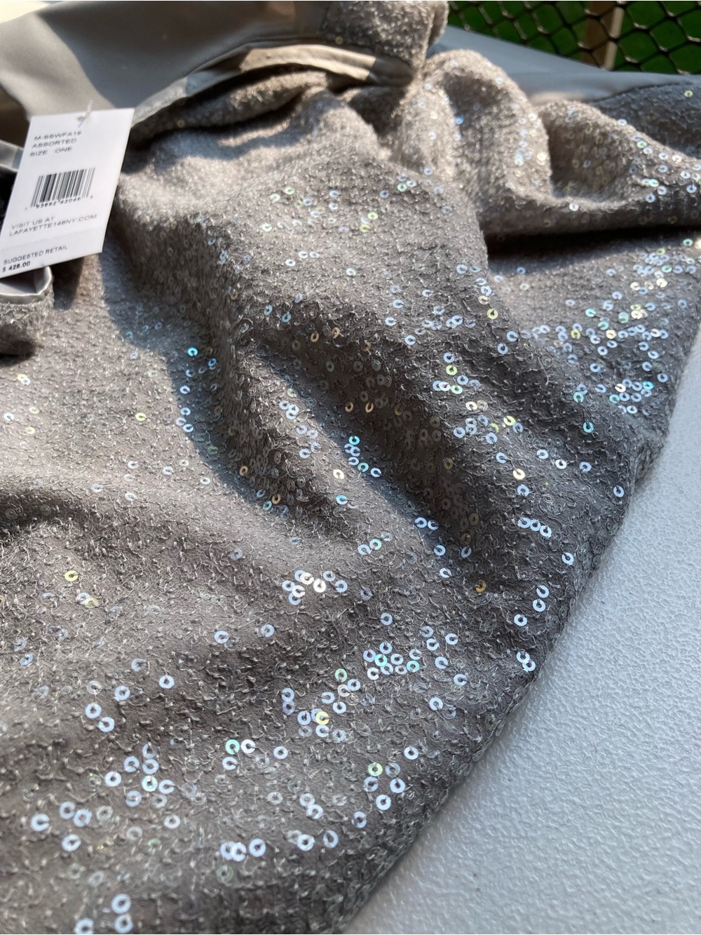 Lafayette 148 100% Silk Gray Silver Sequin Tank Top Sleeveless Blouse - Picture 6 of 16